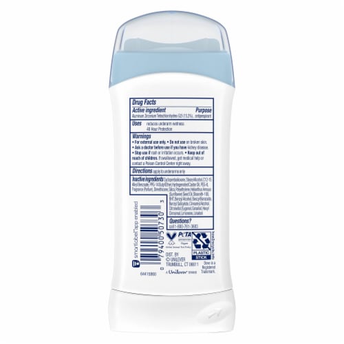 Dove Invisible Solid Women's Antiperspirant Deodorant Stick Original Clean Perspective: left