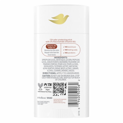 Dove VitaminCare+ Aluminum Free Deodorant Stick Coconut & Shea Breathable Deodorant for Women Perspective: left