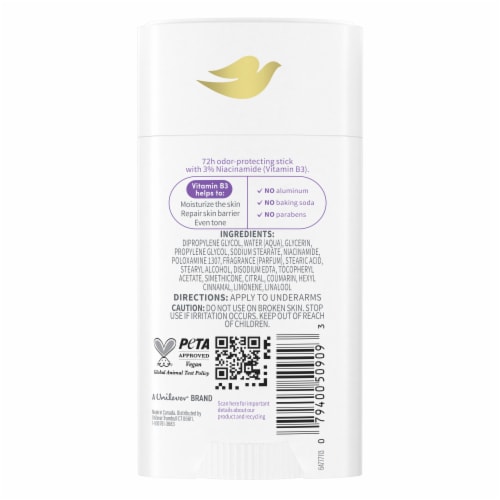Dove VitaminCare+ Aluminum Free Deodorant Stick Lavendar & Chamomile Breathable for Women Perspective: left
