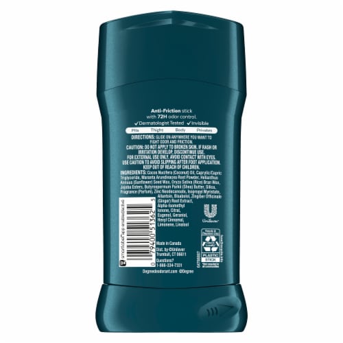 Degree Men Whole Body Deodorant Stick, Ocean Rush Scent Perspective: left