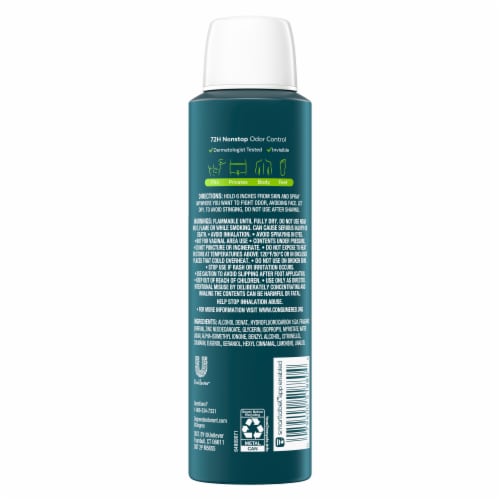 Degree Men Whole Body Deodorant Spray For Men, Active Fresh Scent Perspective: left