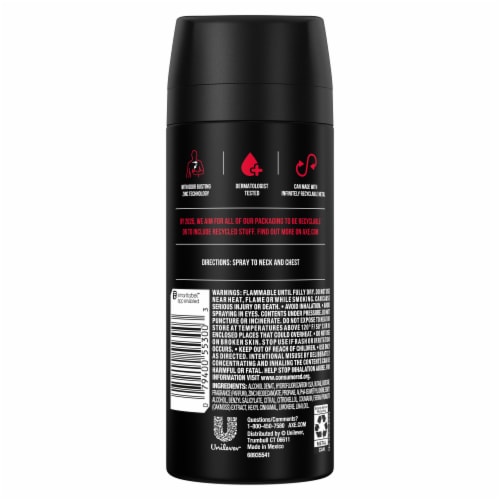 AXE Black Pepper & Cedarwood Essence Mens Body Spray Deodorant Perspective: left