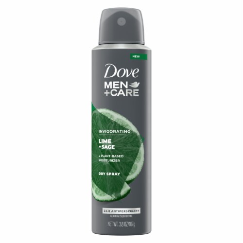 Dove Men+Care Lime + Sage Antiperspirant Dry Spray Perspective: left