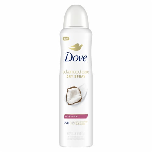 Dove Advanced Care Women's Antiperspirant Deodorant Dry Spray Caring Coconut Perspective: left
