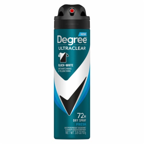Degree Men UltraClear Fresh Antiperspirant Deodorant Dry Spray Perspective: left