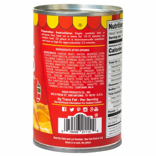 Ricos Gourmet Nacho Cheddar Cheese Sauce Perspective: left