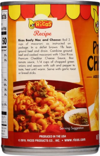 Ricos® Premium Aged Cheddar Cheese Sauce Perspective: left