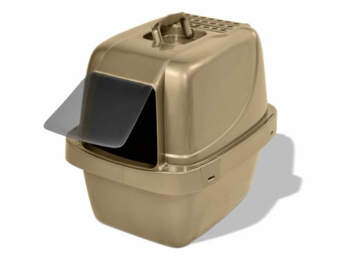 Van Ness Large Enclosed Sifter Cat Pan Perspective: left