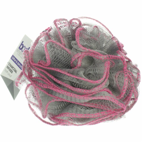 Body Benefits Charcoal Infused Bath Pouf Assorted Colors Perspective: left