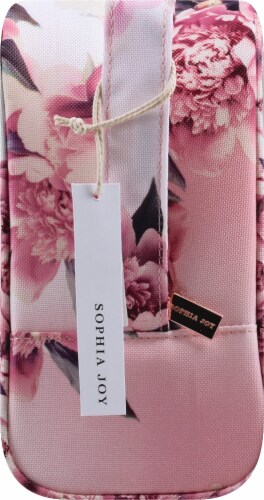 Sophia Joy Floral Wristlet Makeup Bag 3 Piece Perspective: left