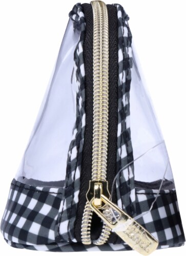 Scunci Gingham Cosmetic Clutch - Clear Perspective: left