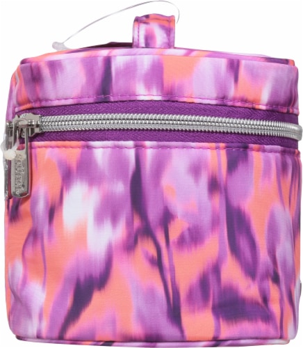 Scunci Floral Cosmetic Bag - Coral Perspective: left