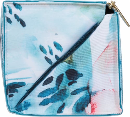 Scunci Watercolor Floral Cosmetic Bag Perspective: left
