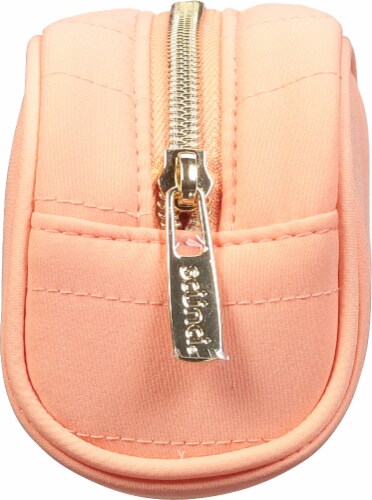 Scunci Quilt Cosmetic Bag - Coral Perspective: left