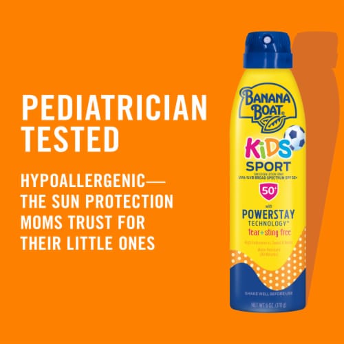 Banana Boat® Kids Sport Sunscreen Spray Twin Pack 2 Count SPF 50+ Perspective: left