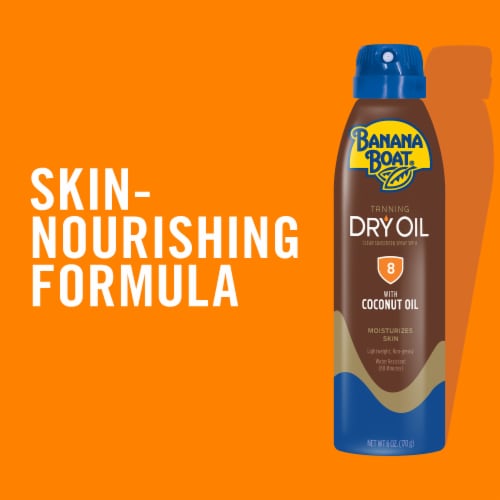 Banana Boat® Tanning Dry Oil with Coconut Oil SPF 8 Spray Sunscreen Perspective: left