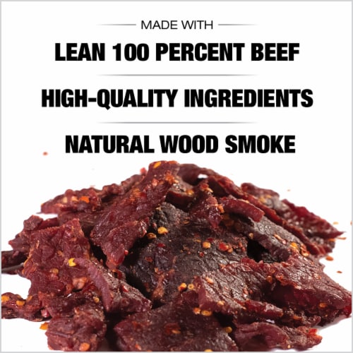 Old Trapper Hot & Spicy Beef Jerky Perspective: left