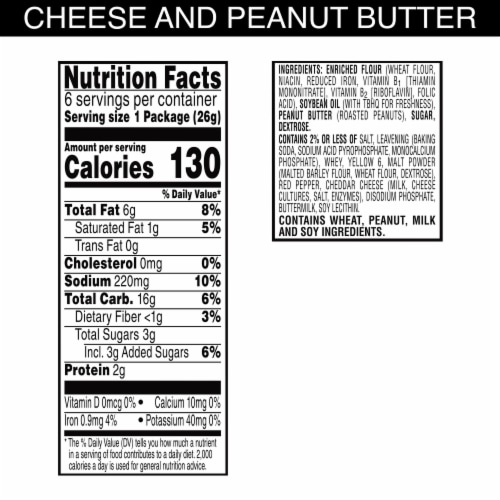 Austin Peanut Butter on Cheese Sandwich Crackers Perspective: left
