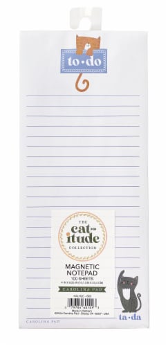 Carolina Pad Cattitude Magnetic List Pad Perspective: left