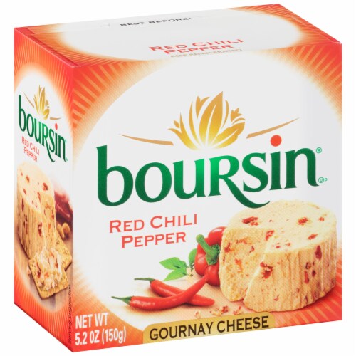 Boursin Red Chili Pepper Gournay Cheese Perspective: left