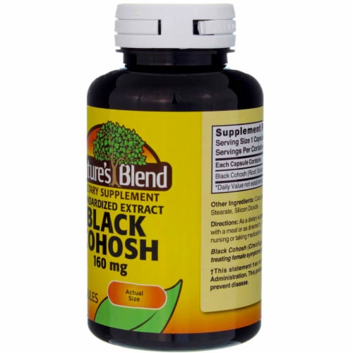 Nature's Blend Black Cohosh Capsules 160mg Perspective: left