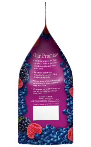 Wyman's® of Maine Triple Berry Blend Frozen Bag Perspective: left