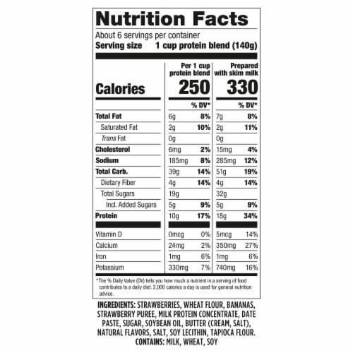 Wyman's® Protein Blend Strawberry Banana Pouch Perspective: left