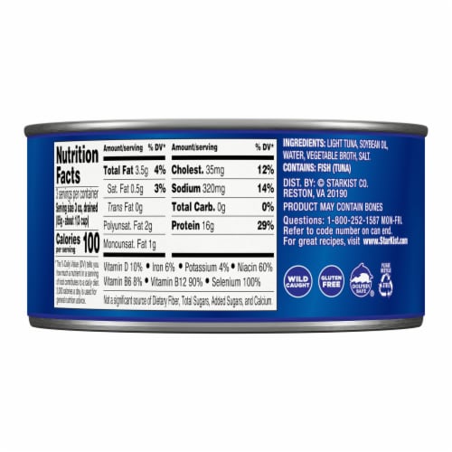 StarKist Chunk Light Tuna in Vegetable Oil Can Perspective: left