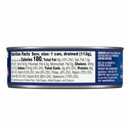 StarKist Solid White Albacore Tuna in Oil Can Perspective: left