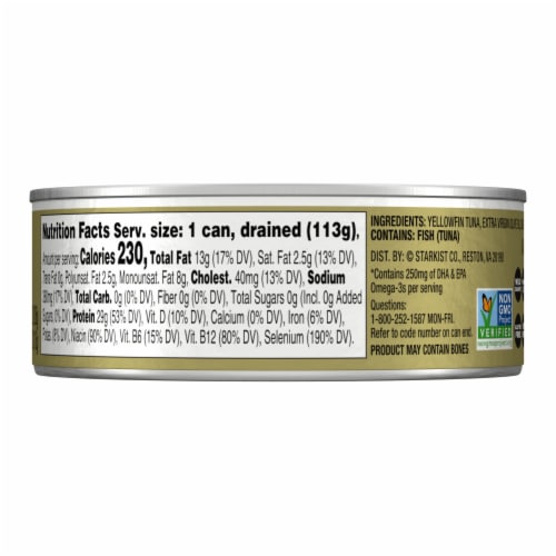 StarKist E.V.O.O. Solid Yellowfin Tuna in Extra Virgin Olive Oil Perspective: left