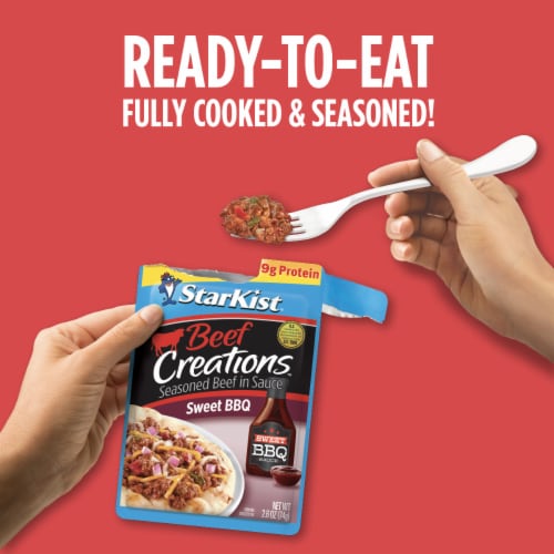 StarKist Beef Creations Sweet BBQ - 2.6 oz Pouch Perspective: left