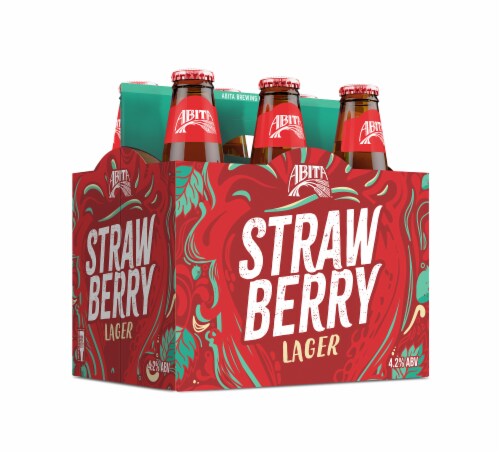 Abita Strawberry Lager Craft Beer Perspective: left