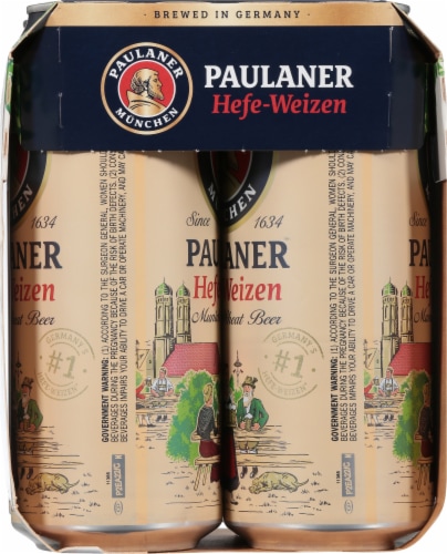 Paulaner Hefe-Weizen Munich Wheat Beer Perspective: left