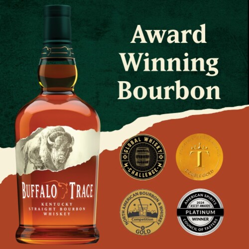 Buffalo Trace Kentucky Straight Bourbon Whiskey 90 Proof Perspective: left