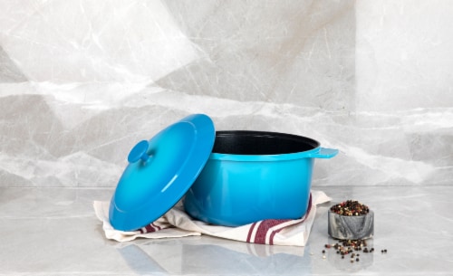 Granite Stone Diamond™ Blue Non-Stick Dutch Oven Perspective: left