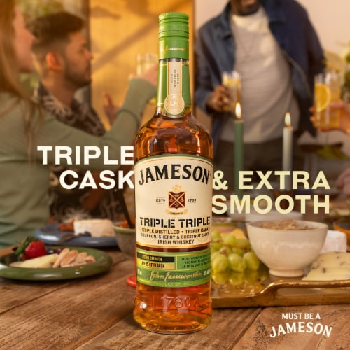 Jameson Triple Blended Irish Whiskey Perspective: left