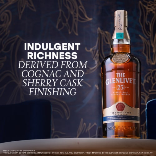 The Glenlivet Aged 25 Years Xxv Single Malt Scotch Whisky Perspective: left