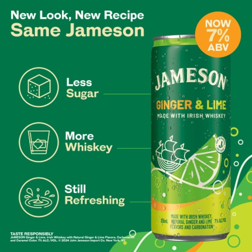 Jameson Ginger & Lime Cocktail Perspective: left