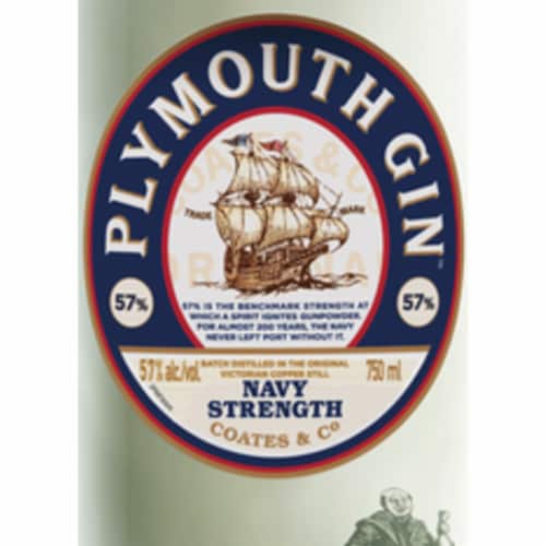 Plymouth Navy Strength Plymouth Gin Perspective: left