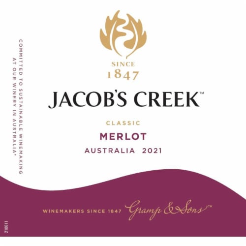 Jacob's Creek Classic Merlot Australia Red Wine Perspective: left