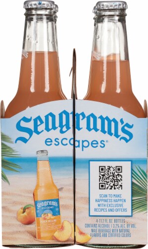 Seagram's Escapes Peach Bellini Style Flavored Hard Beverage Cooler Perspective: left