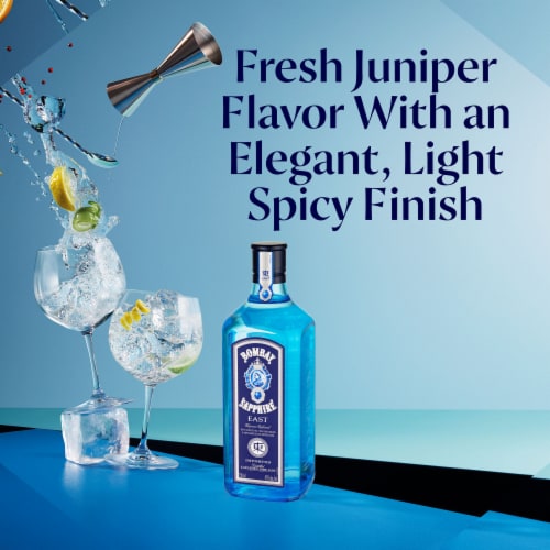 Bombay Sapphire East London Dry Gin Perspective: left