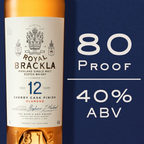 ROYAL BRACKLA® 12 Year Old Single Malt Scotch Whisky Perspective: left