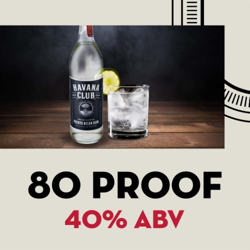 HAVANA CLUB® Anejo Blanco Rum, White Rum Perspective: left