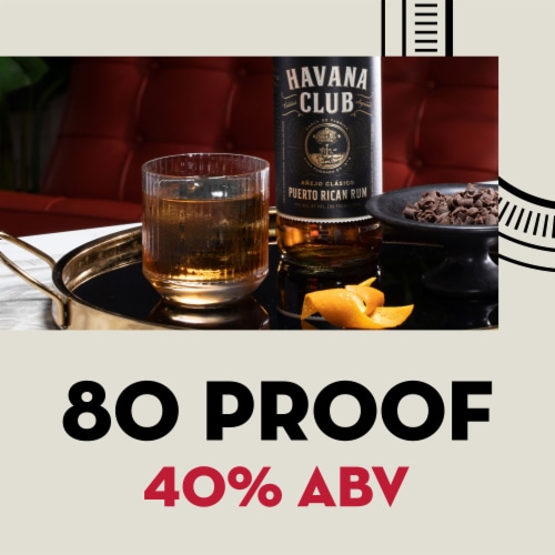 HAVANA CLUB® Anejo Clasico Rum, Gold Rum Perspective: left