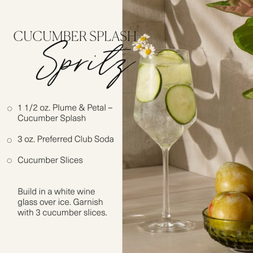 Plume & Petal Cucumber Flavored Vodka Perspective: left