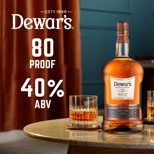 DEWAR'S® 12 Year Old Blended Scotch Whisky Perspective: left