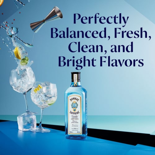 Bombay Sapphire London Dry Gin Perspective: left