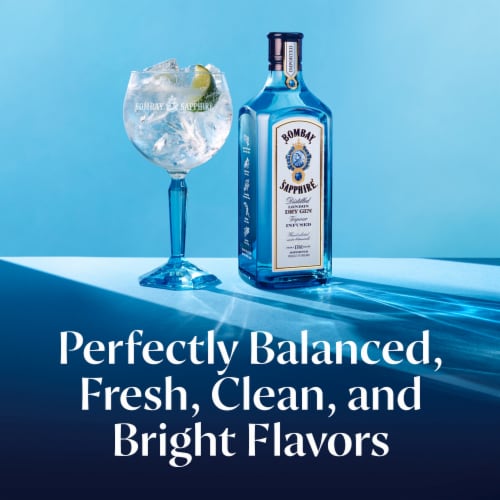 Bombay Sapphire London Dry Gin Perspective: left