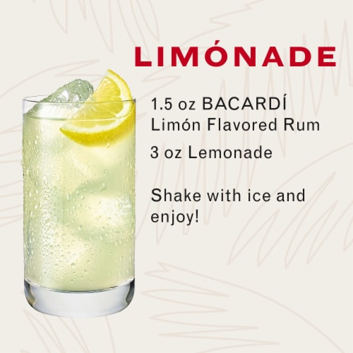 BACARDÍ® Limon Rum, Gluten Free Perspective: left
